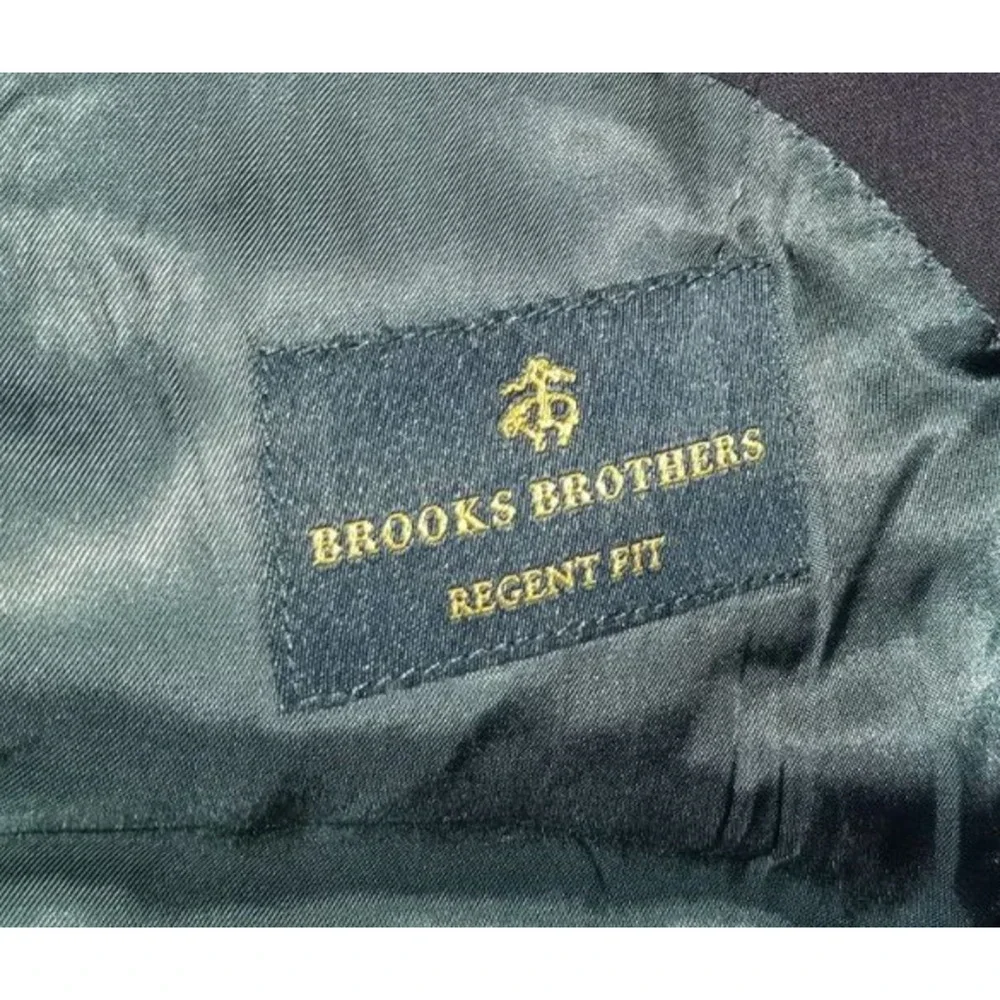 Mens Blazer-BROOKS BROTHERS-navy Tollegno 1900 wool lined 